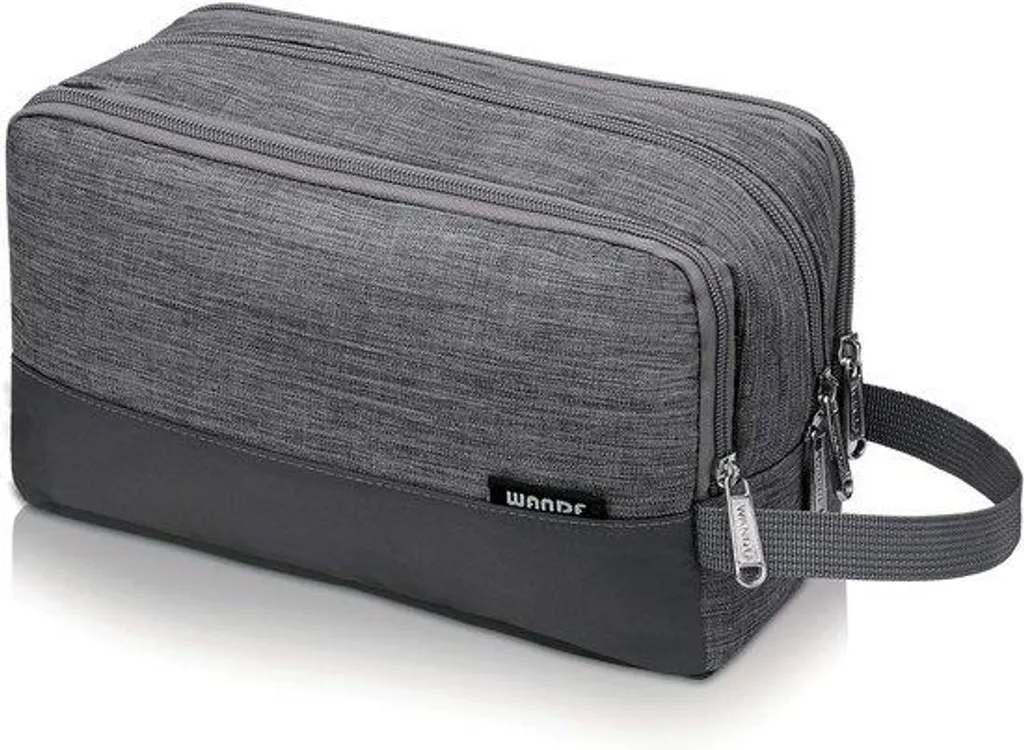Organizer de toilette pour homme avec crochet et compartiments variés
