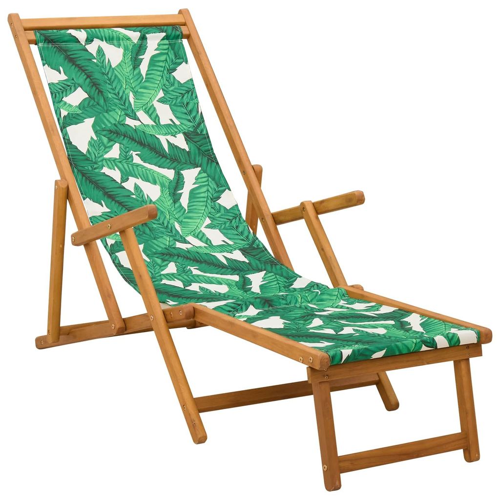 vidaXL Transat pliable, 3 positions, en bois d'eucalyptus Image du produit 