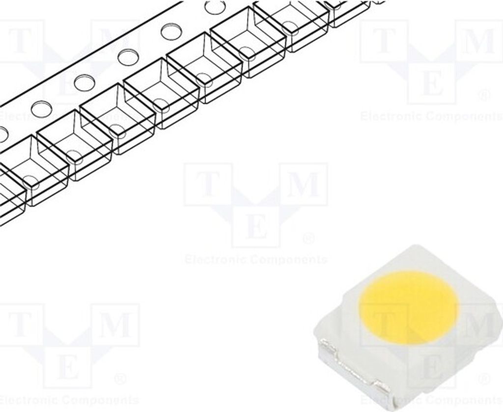 10x LED 80 3528,PLCC2 SMD 3760-4330K 6÷10lm weiß neutral 120° RF-K40HK30DS-EC-Y LE