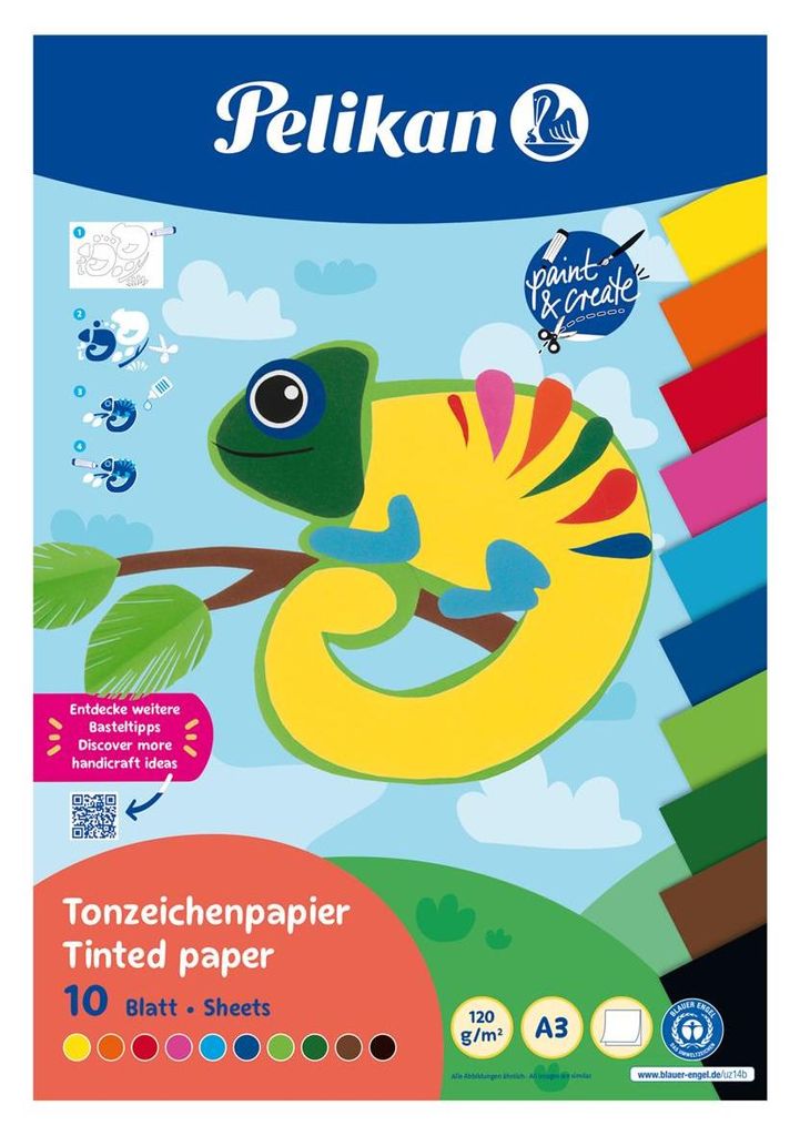 Pelikan 300002264, blok gekleurd tekenpapier, DIN A3, 10 Productafbeelding 