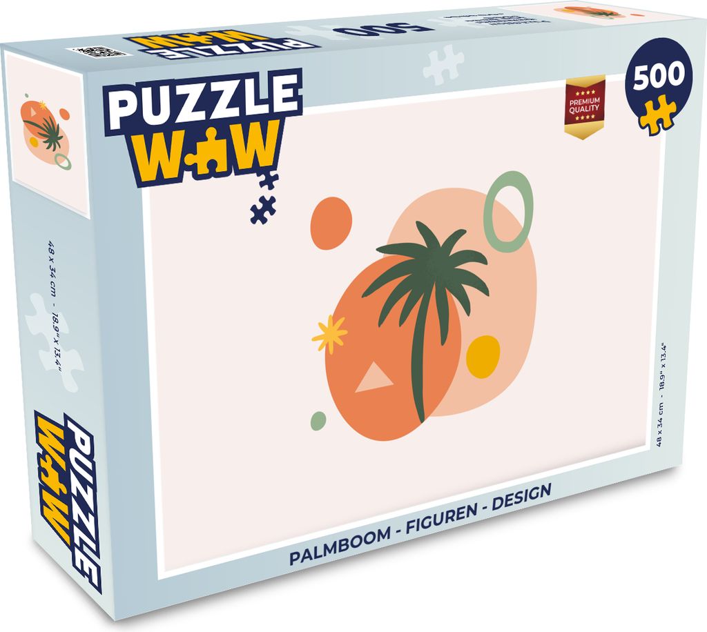 MuchoWow Puzzle 500 Teile Palme - Figuren - Design - 500 Teile - Kinder - Selberbauen - Puzzlespiele