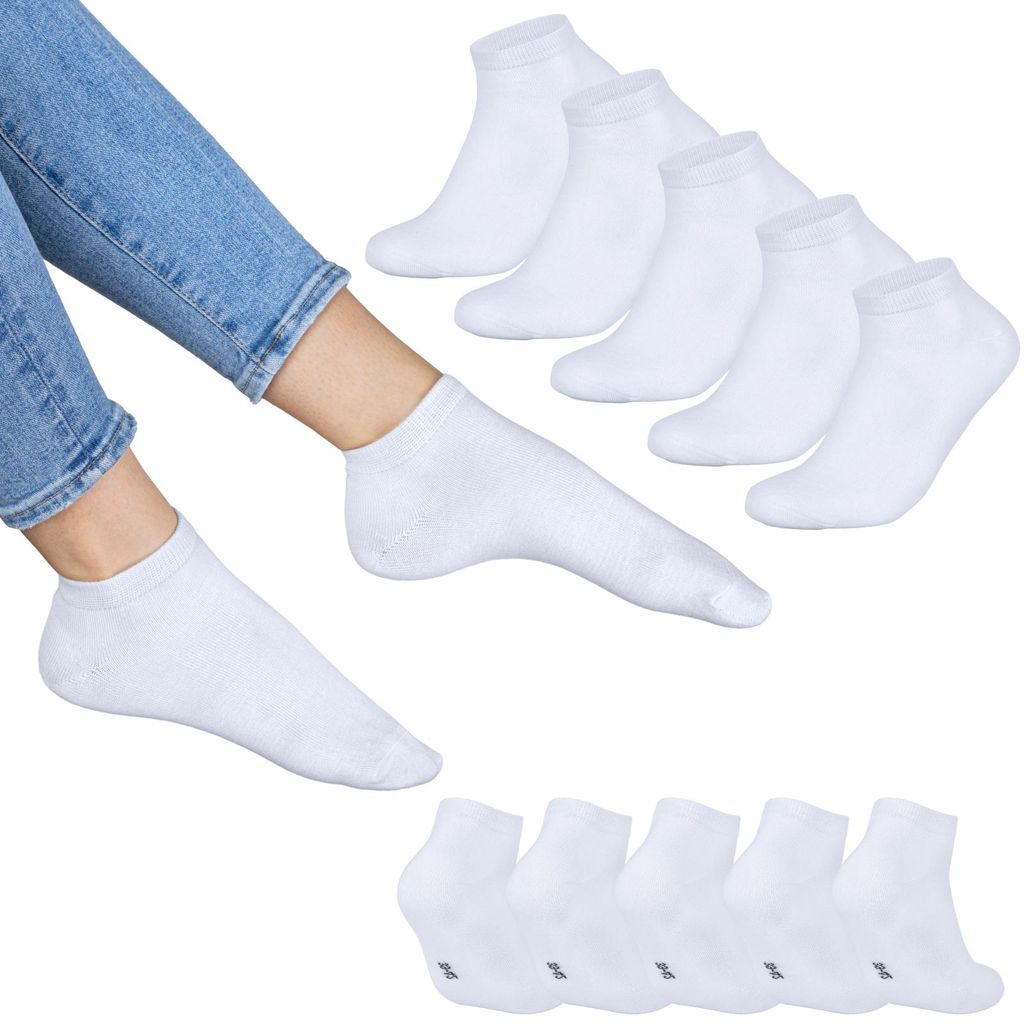 Sneakersocken Uni Kurzsocken ohne Naht Baumwolle 100% Produktbild 