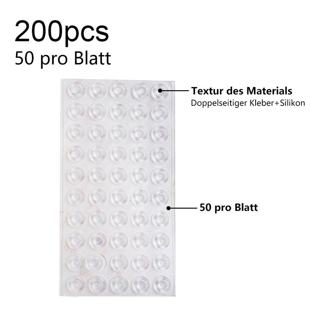 202 Stück Gummifüße Selbstklebend - Silikon Stoßdämpfer Für Möbel & Schränke
