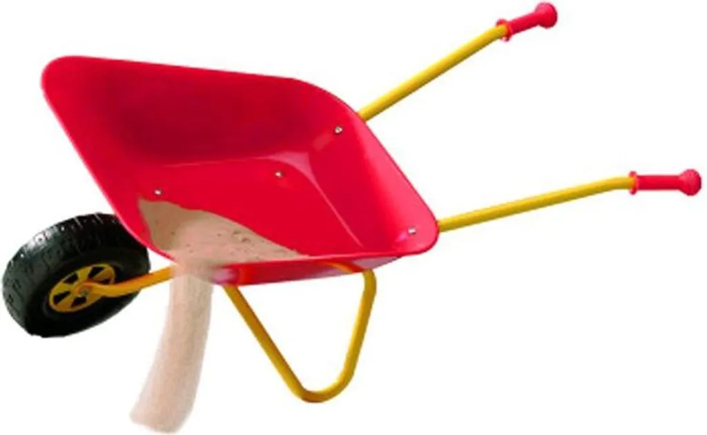 Brouette métal rouge Rolly Toys - Brouette enfant robuste en acier