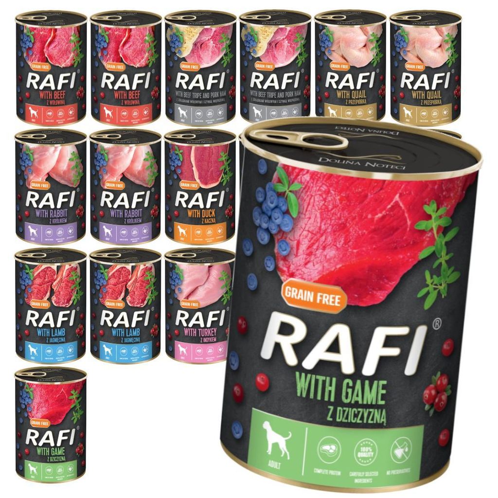 Rafi 20x400g Getreidefreies Nassfutter für ausgewachsene Produktbild 