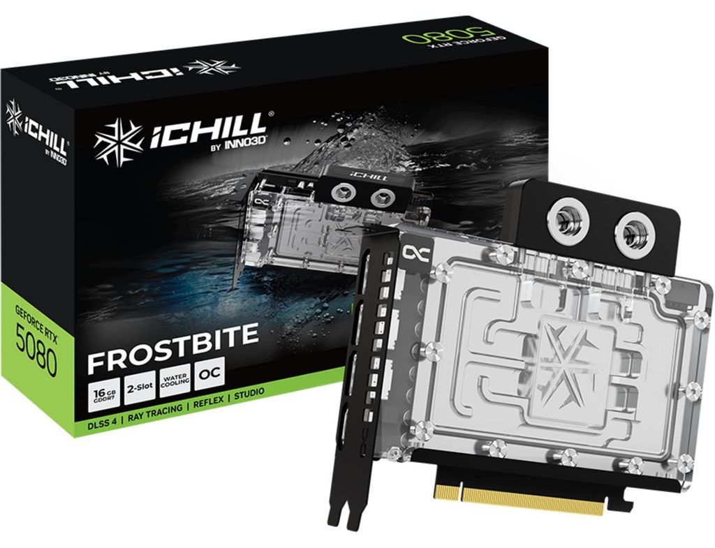 Inno3D RTX5080 iChill Frostbite     16GB GDDR7 HDMI 3xDP Zdjęcie produktu 