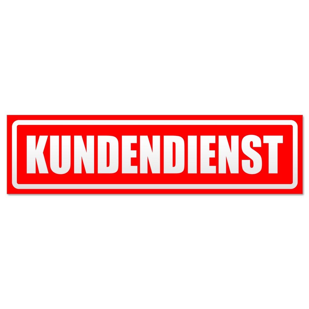Kundendienst invertiert Magnetschild Schild magnetisch