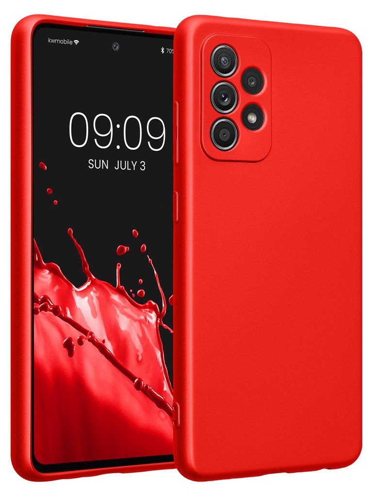 kwmobile Handyhülle für Samsung Galaxy A52 / A52 5G / A52s 5G Hülle - weiche Silikon Case metallisch schimmernd - Schutzhülle Cover - Metallic