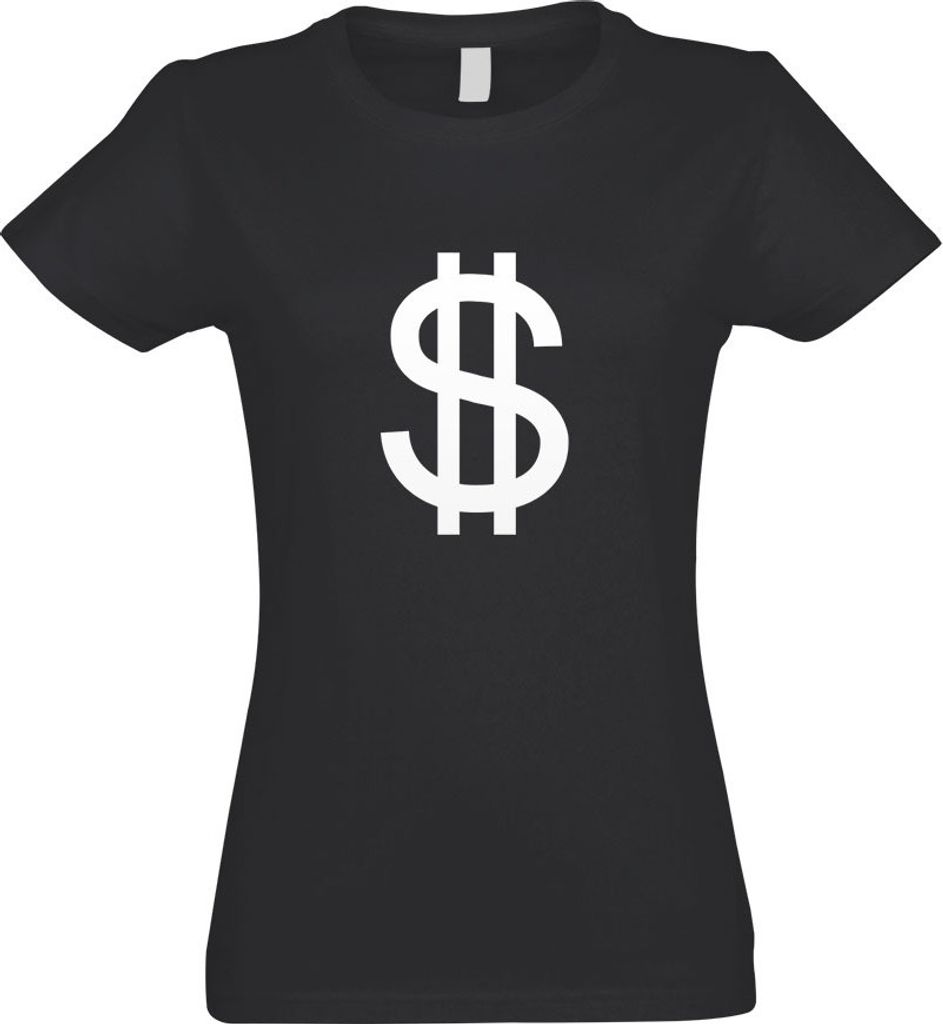 Kiwistar - T-Shirt tailliert - Damen - Graphit - Dollarzeichen - Dollar Zeichen - mit Motiv Bedruckt - Funshirt Design - Sport - Freizeit - Damen - S