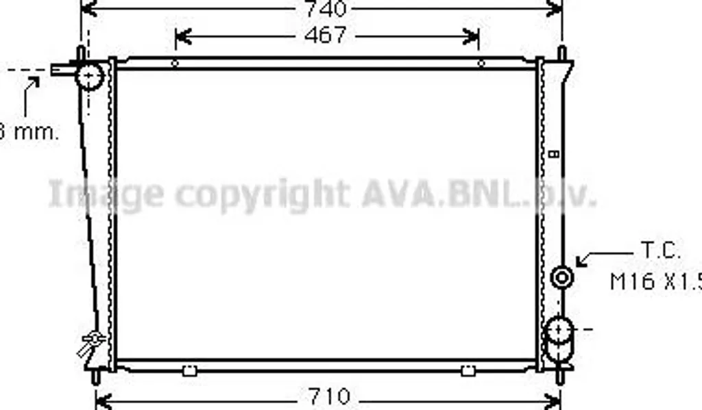 Solution surchauffe : Radiateur AVA HY2053 compatible OE 253104A000