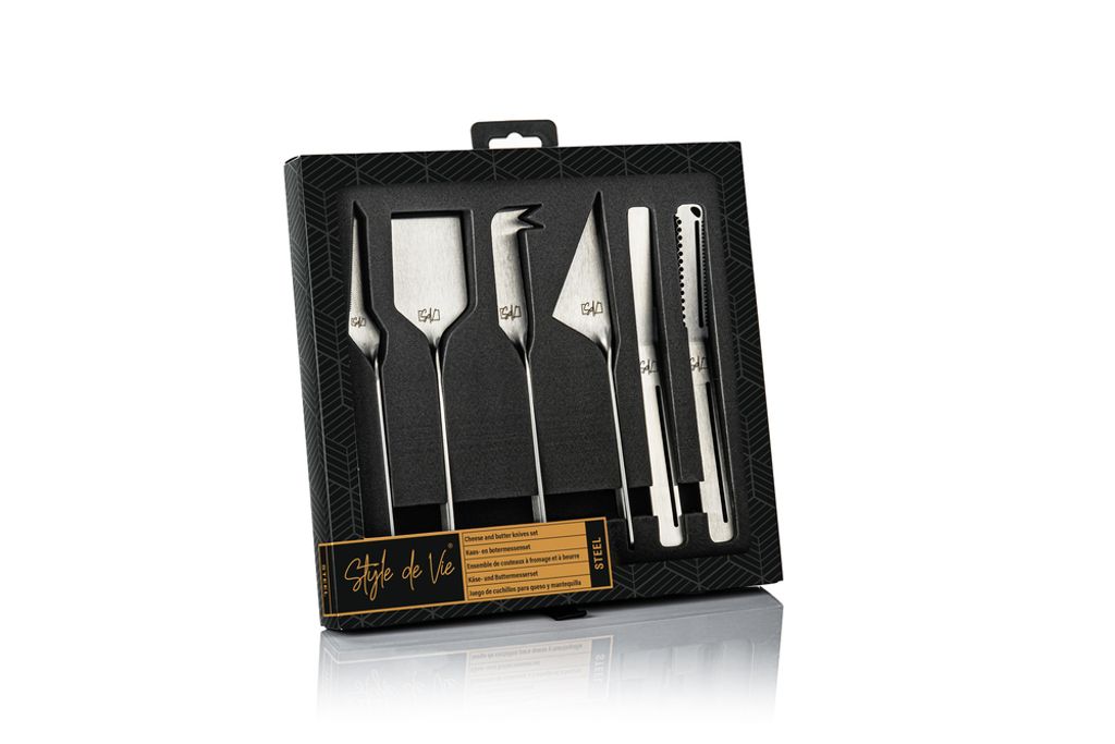 Laguiole Style de Vie Käsemesser und Butteresser Silber - 6 Stücke
