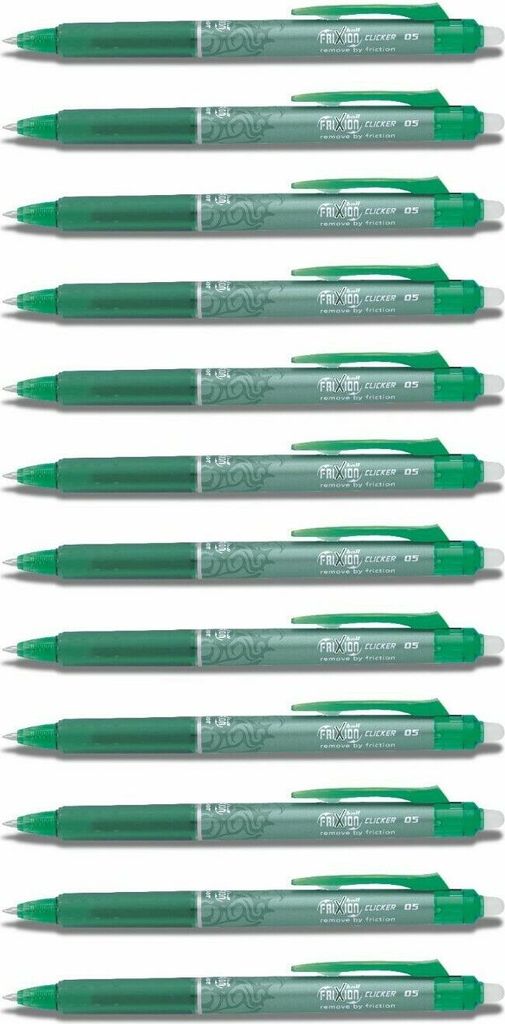 Pilot Frixion Clicker 0.5 Tintenroller grün 12er-Set