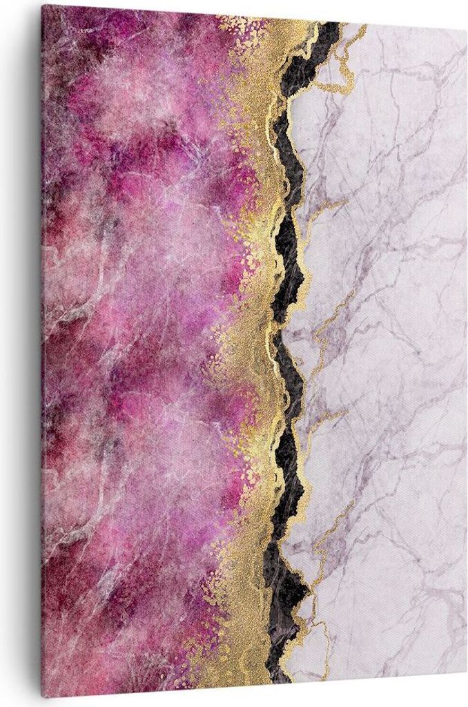 Bild auf Leinwand - Leinwandbild - Einteilig - Rosa golden Hintergrund - 70x100cm - Wand Bild - Wanddeko - Wandbilder - Leinwanddruck - Wanddekorat...