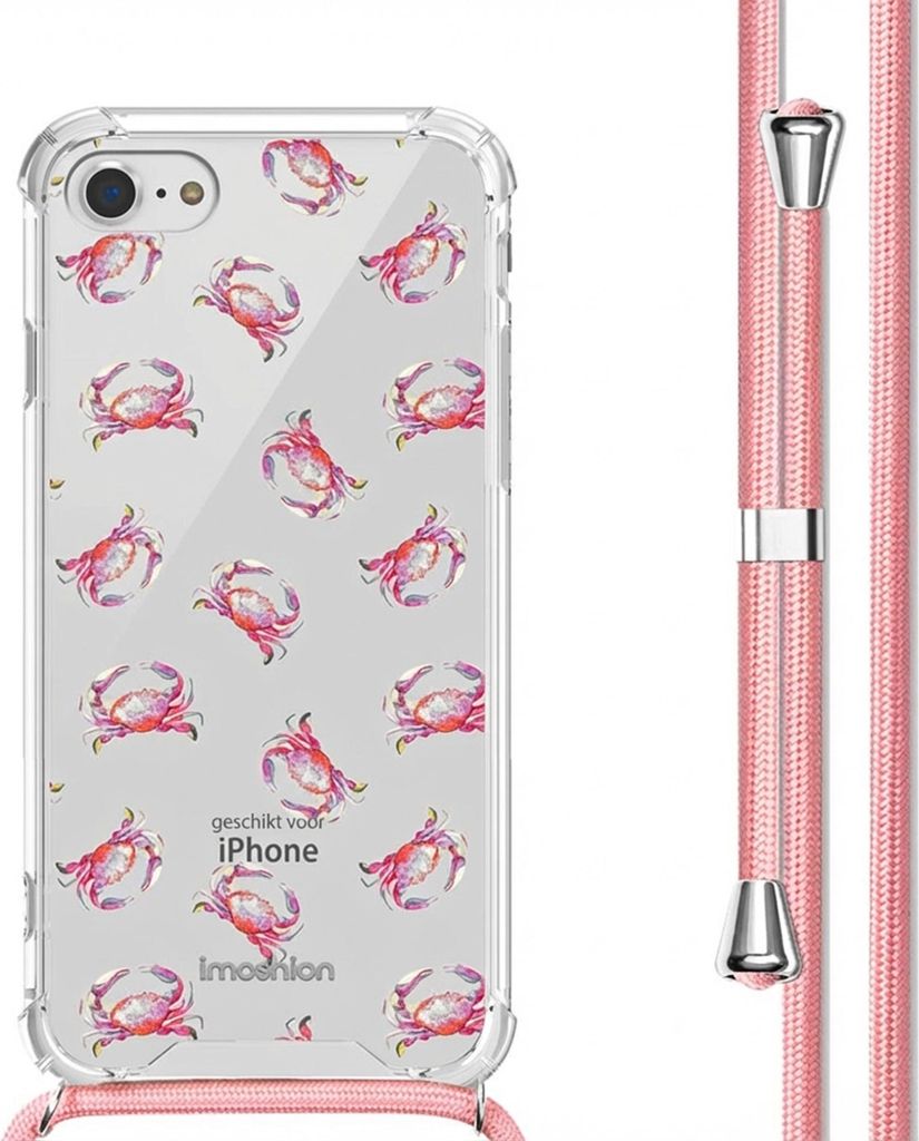 imoshion Design Hülle mit Band iPhone SE (2022 / 2020) / 8 / 7 - Crab Watercolor