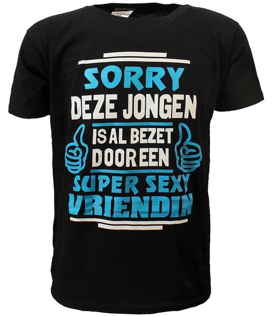 Sorry This Boy Is Taken By A Super y Girlfriend T-Shirt Schwarz - XXL