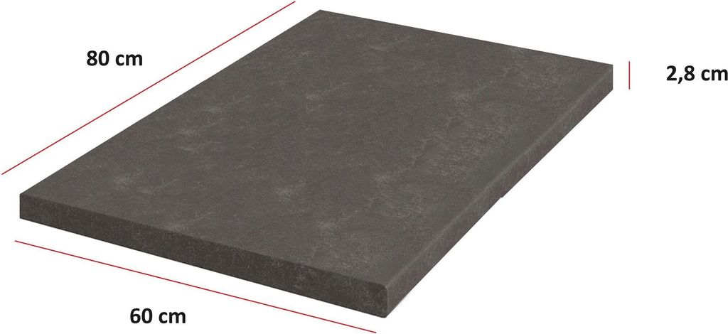 Küchen Arbeitsplatte Metallic Brown 80 cm 28 mm Bianca Grey Produktbild 