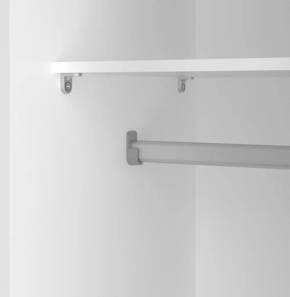 Armoire dressing 2 portes blanche Cindy pour optimiser le rangement