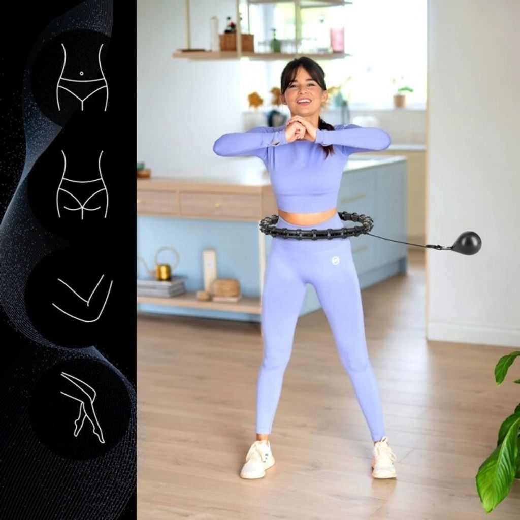 Masážní hula hoop HMS HHW02 se závažím černá Obrázok produktu 11