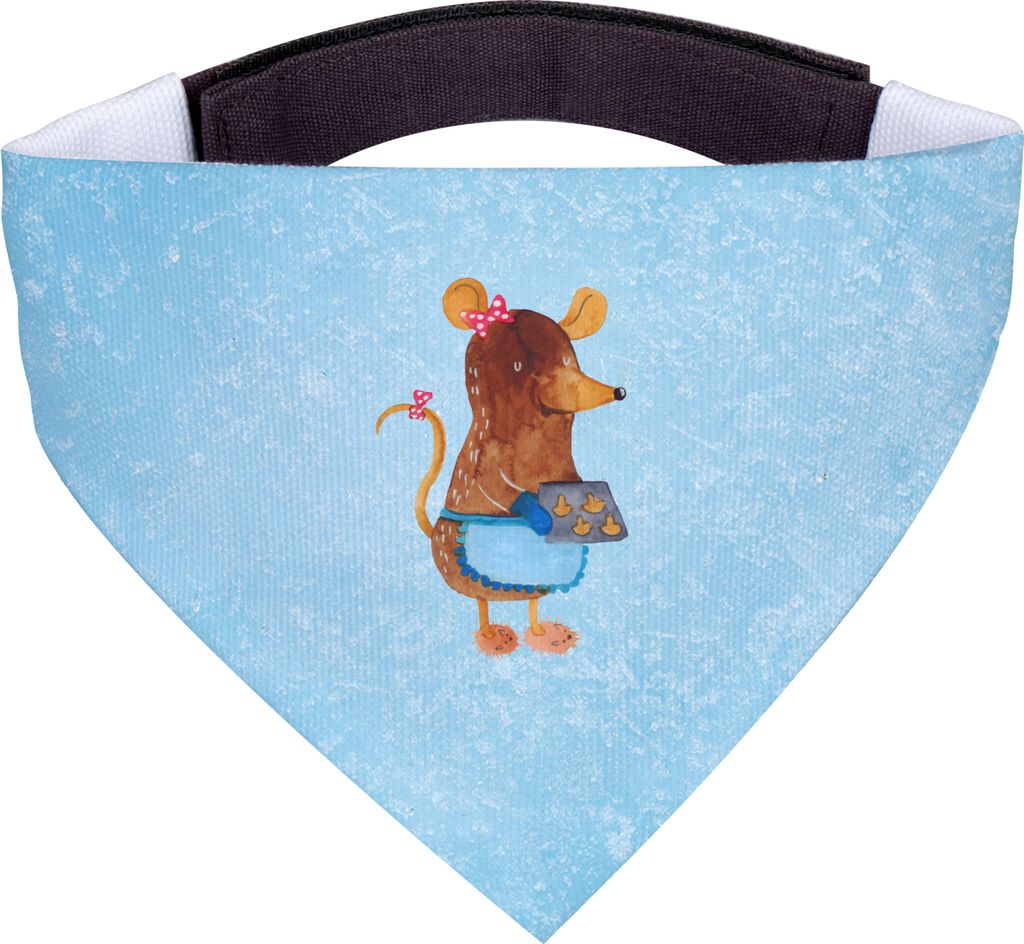 Mr. & Mrs. Panda Halstuch Hund Maus Kekse - Eisblau - Geschenk, Backen, Weihnachten, Weihnachtsbäckerei, Winter, Bandana, Dreieckstuch, für, Hund...