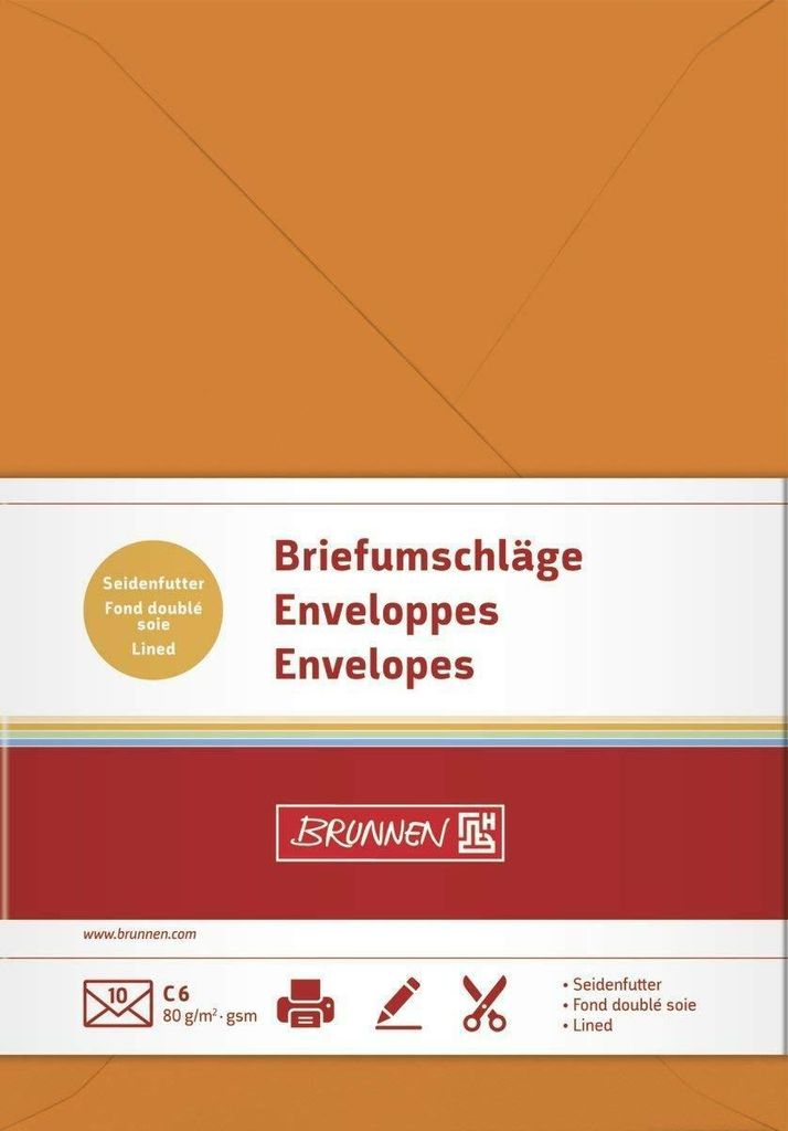 Brunnen * Briefhüllen mittelorange * C6