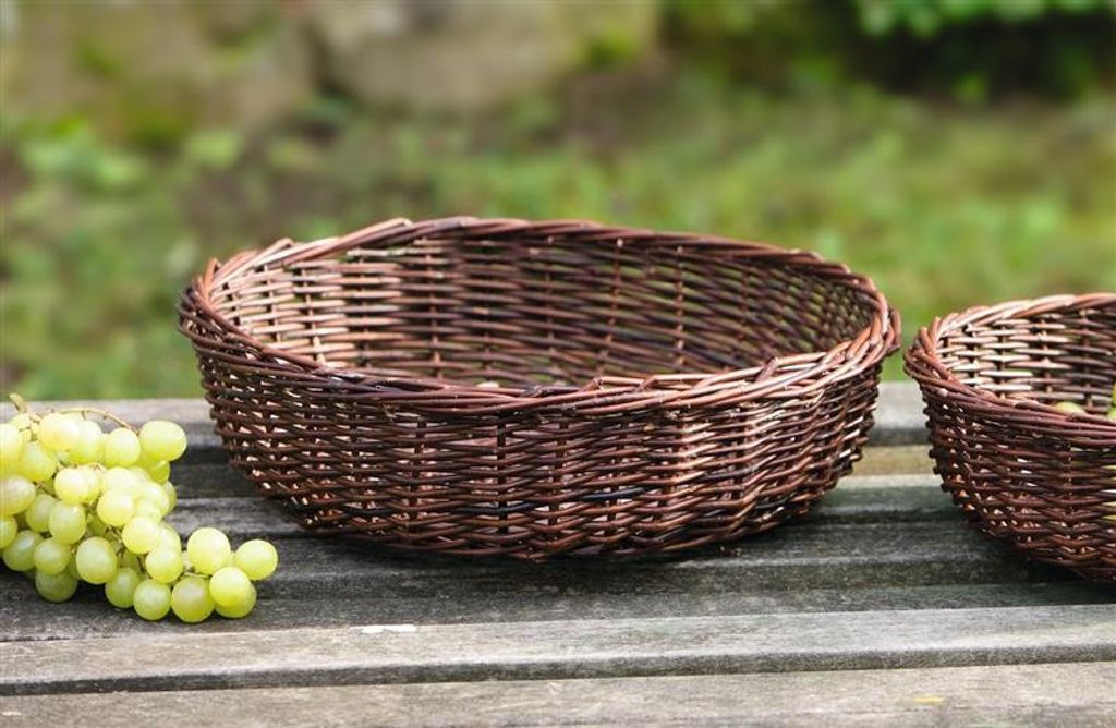 große Schale "Naturbraun" aus Weide, braun, Ø 38x11 cm, Produktbild 