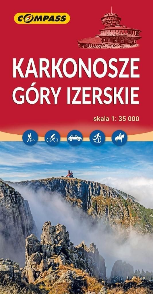 Riesengebirge und Isergebirge 1:35.000. Touristenkarte. Ausgabe 2024. Kompass