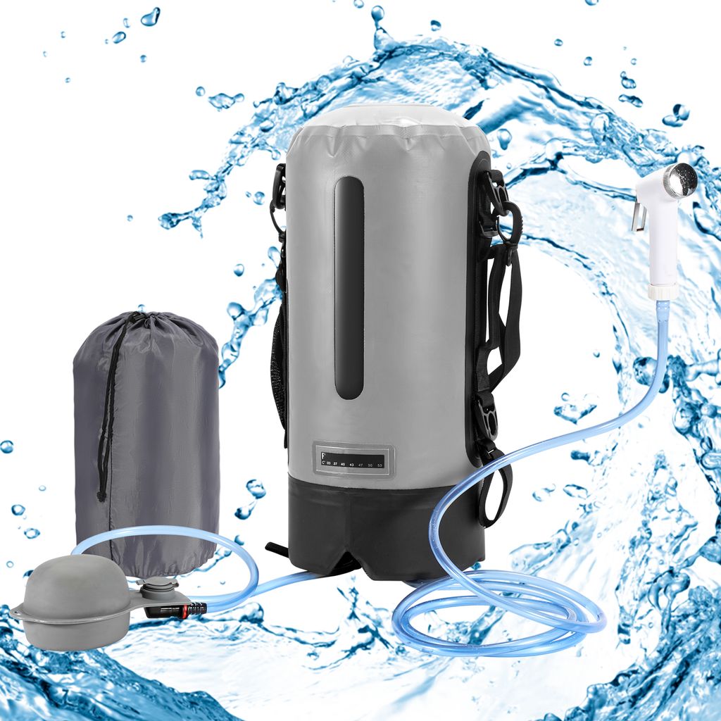 Clanmacy Campingdusche 12L Outdoor Brause Camping Dusche Gartendusche für Wandern