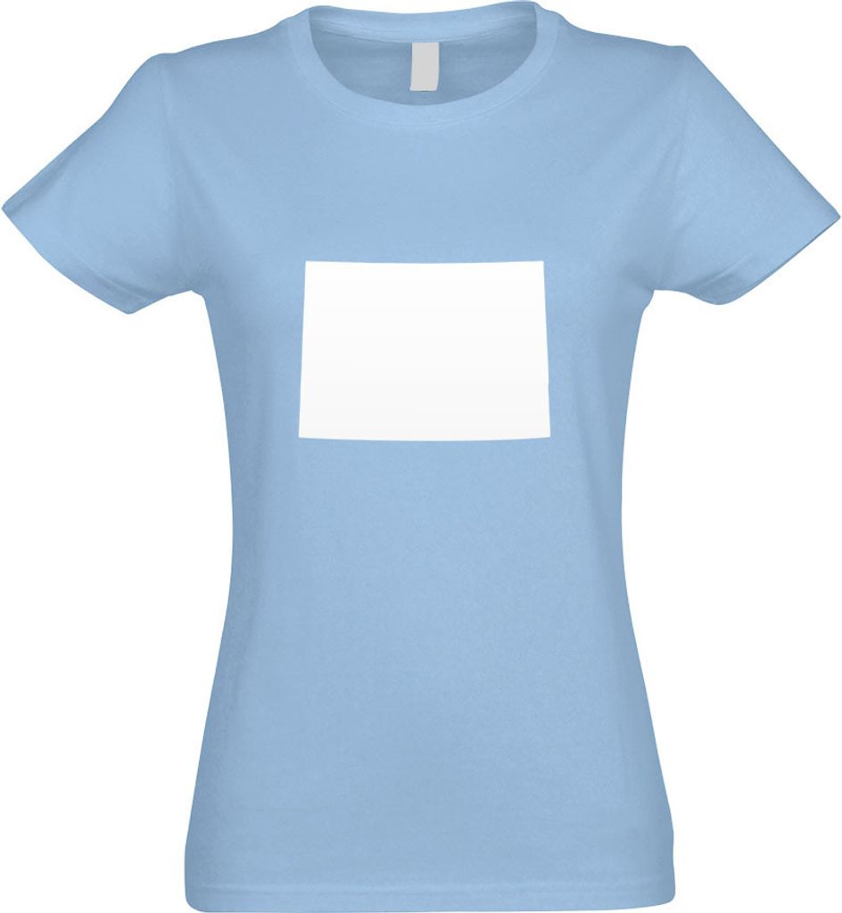 Kiwistar - T-Shirt tailliert - Damen - himmelblau - USA - Colorado Denver - mit Motiv Bedruckt - Funshirt Design - Sport - Freizeit - Damen - M