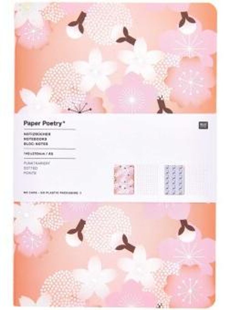 Notizbücher Sakura Sakura, DIN A5, orange/blauMIX