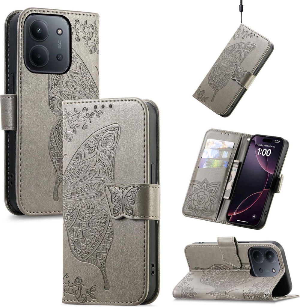 Kunstleder Hülle für Xiaomi Redmi 15C 5G / 4G mit Kartenfach & Standfunktion