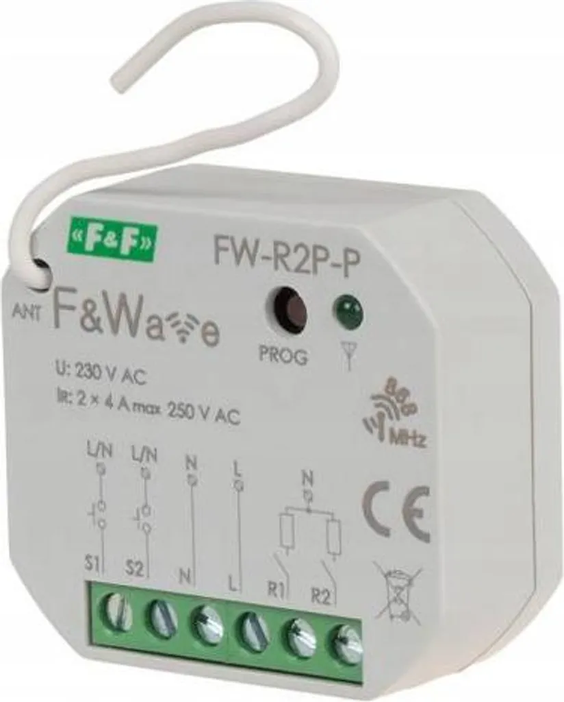 Relais 2 canaux F&Wave FW-R2P-P multifonctionnel à commande déportée