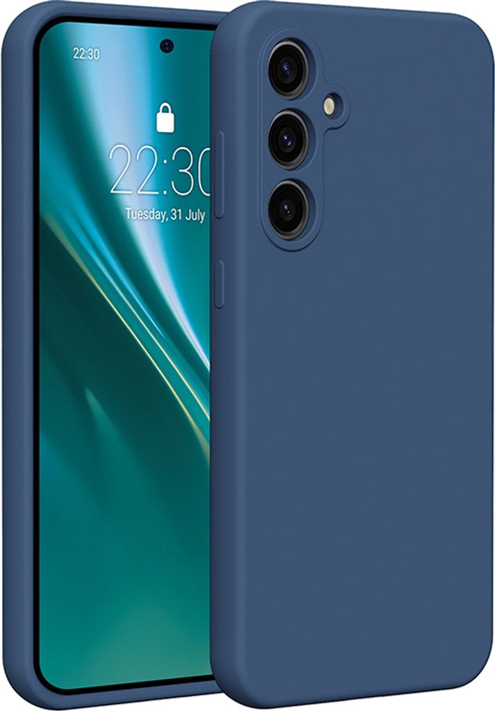 Etteri Silikonhülle Überzug für Samsung Galaxy S23 FE Cover Handyhüllen dunkelblau