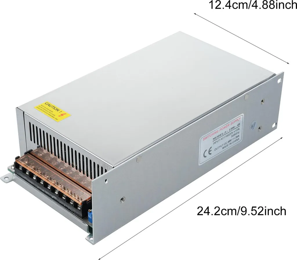 Alimentation stabilisée 48V 25A avec double entrée 110V/220V et 1200W