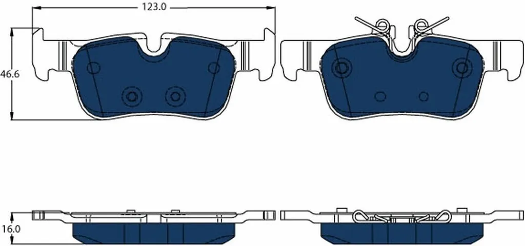 Plaquettes de frein arrière TRW GDB2063BTE pour l'entretien de BMW i3 et F56