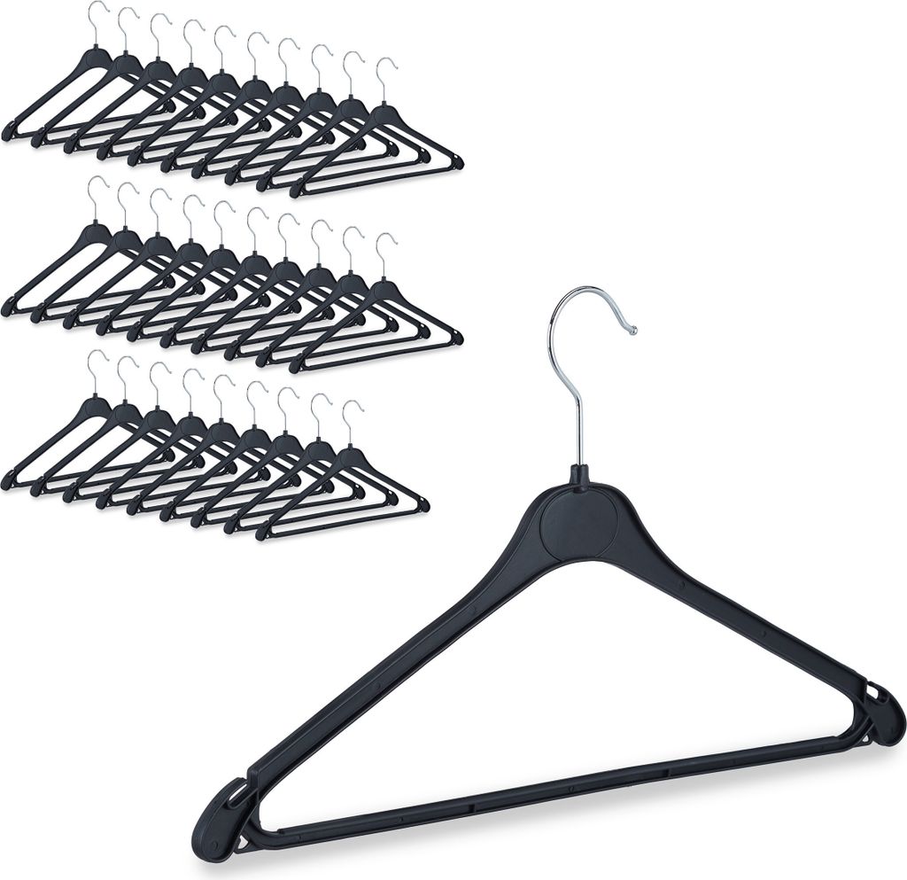 relaxdays 150x Kunststoff Kleiderbügel