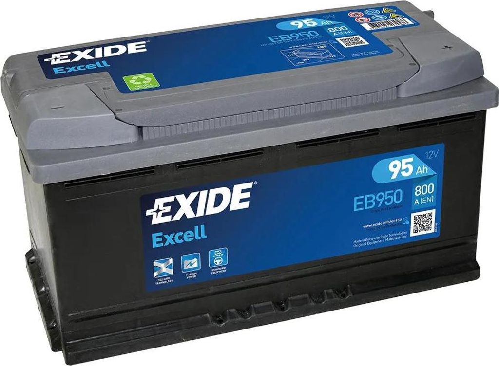 Exide EB950 Excell 12V 95Ah 800A Autobatterie Produktbild 