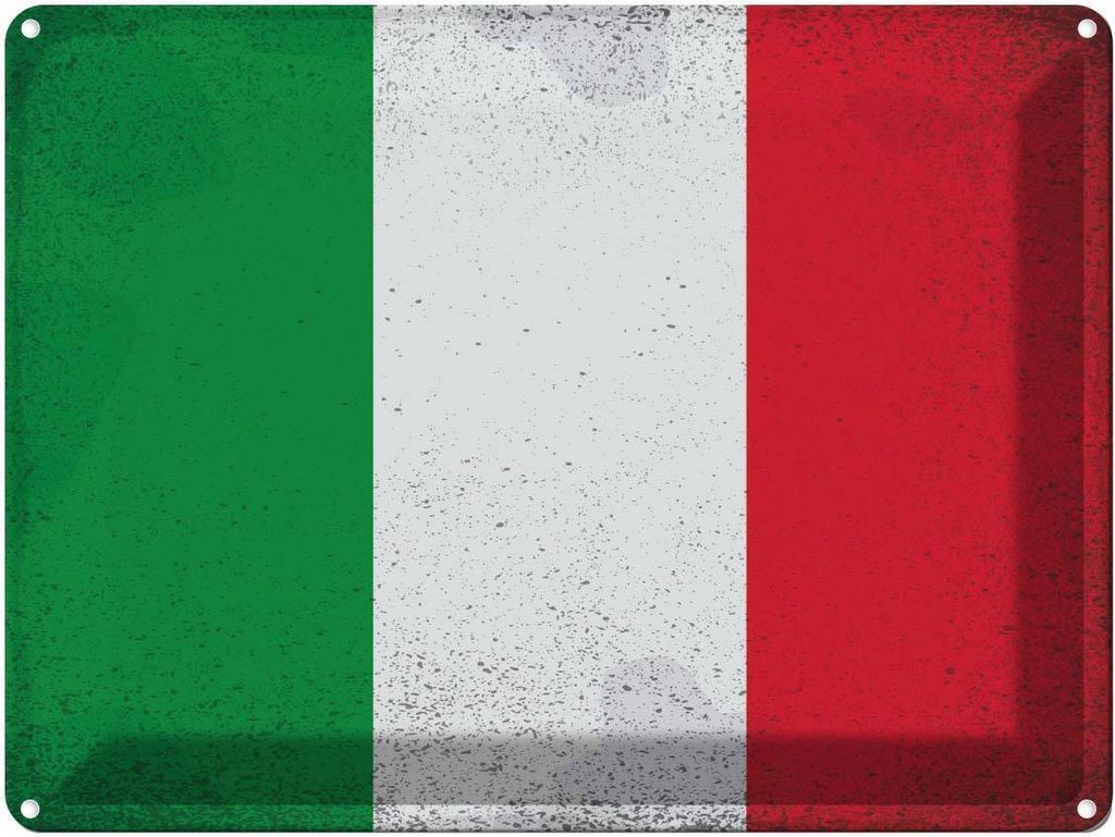 vianmo Blechschild 30x40 cm Italien Italy Flagge Fahne Wappen
