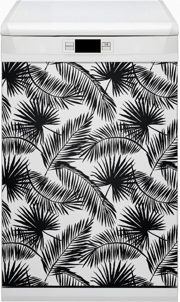 Geschirrspüle Magnet für Spülmaschine Magnetmatte Küche Magnete Dekorative 45x80 cm - Exotische Blätter