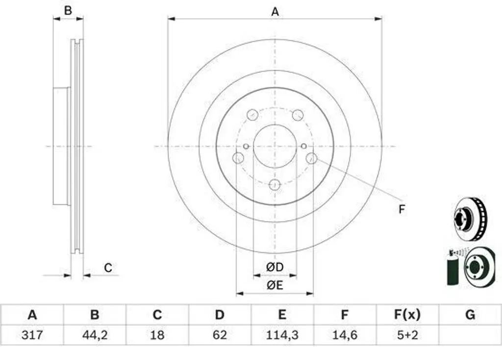 Disque de frein Bosch pour RAV 4 V idéal pour conduite en montagne