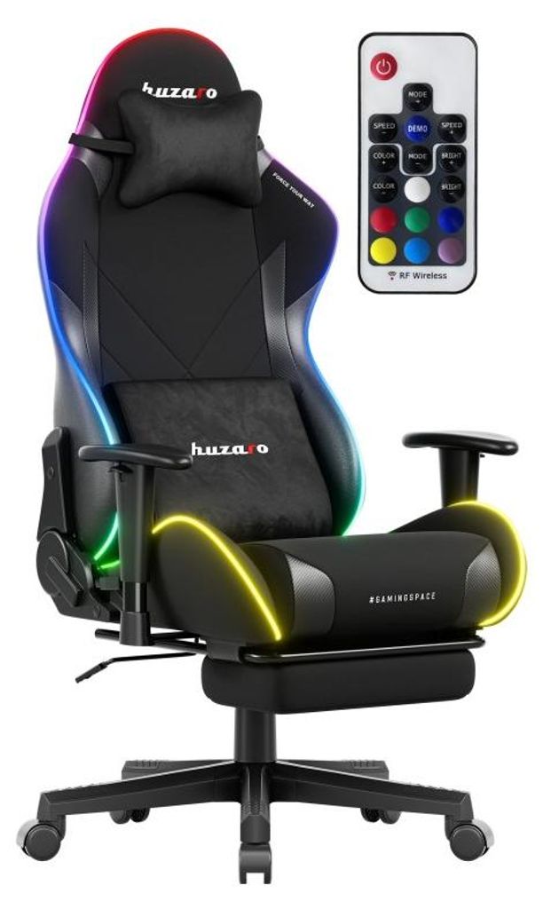 Huzaro Force 5.7 RGB Black Carbon - Chaise de jeu, Image du produit 