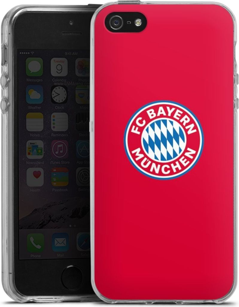 DeinDesign Handyhülle für Apple iPhone 5s Silikon Hülle Case Smartphone Schutzhülle FC Bayern München FCB Logo