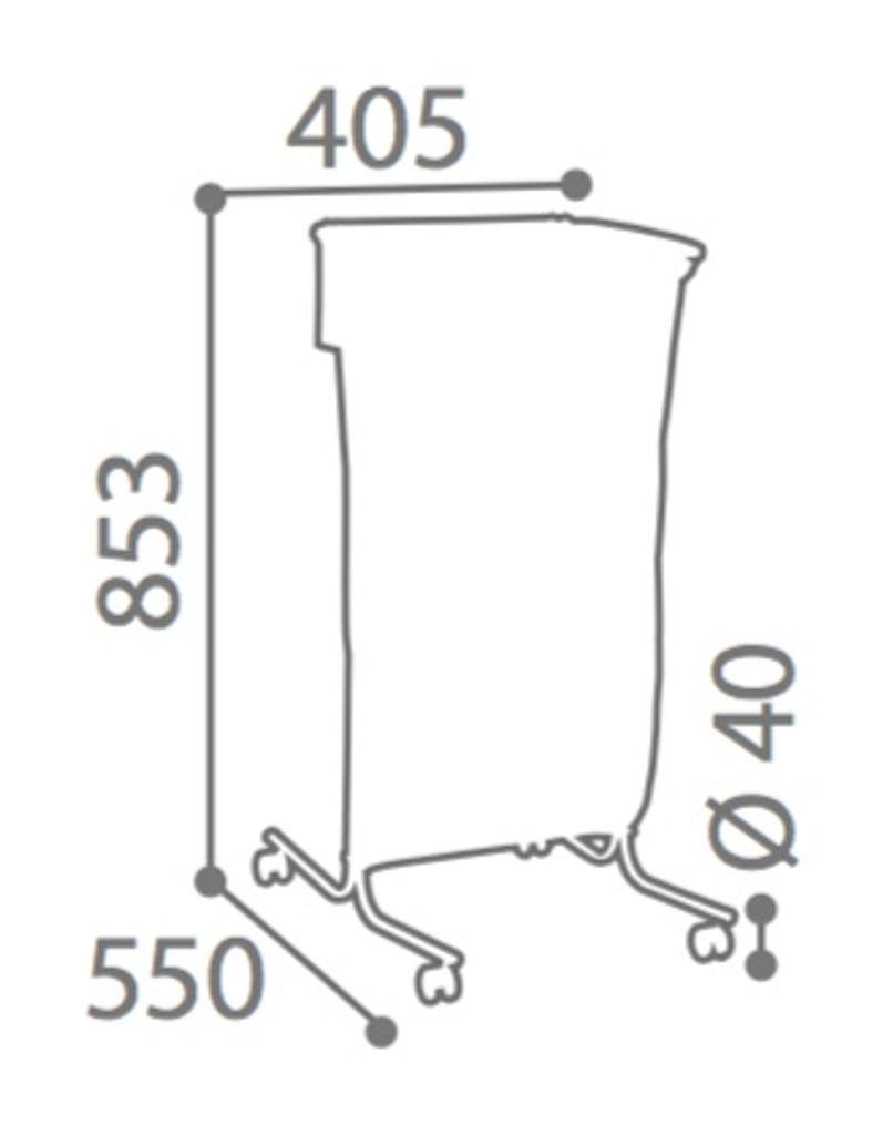 Rossignol Tubag Support pour sac poubelle 110 L sur pieds Image du produit 