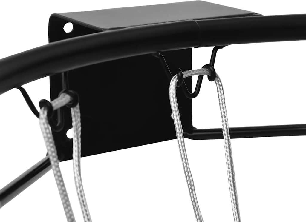 vidaXL Basketballring Schwarz 45 cm Stahl Produktbild 3
