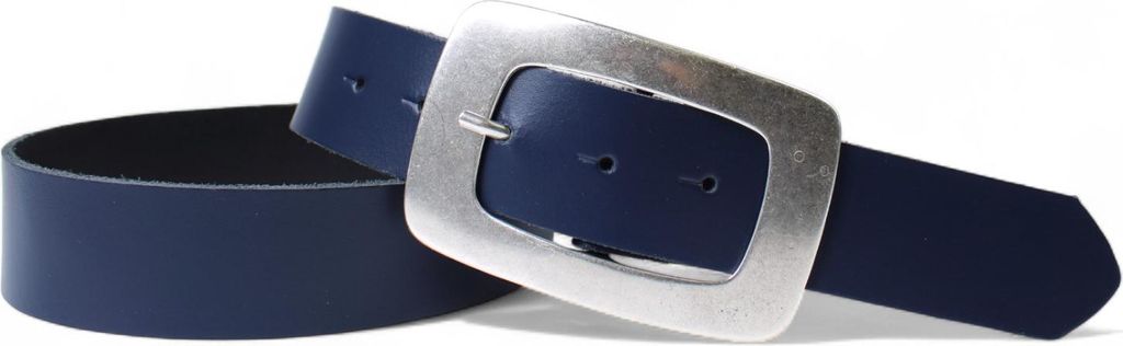 FRONHOFER Damen Ledergürtel 4 cm mit großer Gürtelschnalle in altsilber, echt Leder