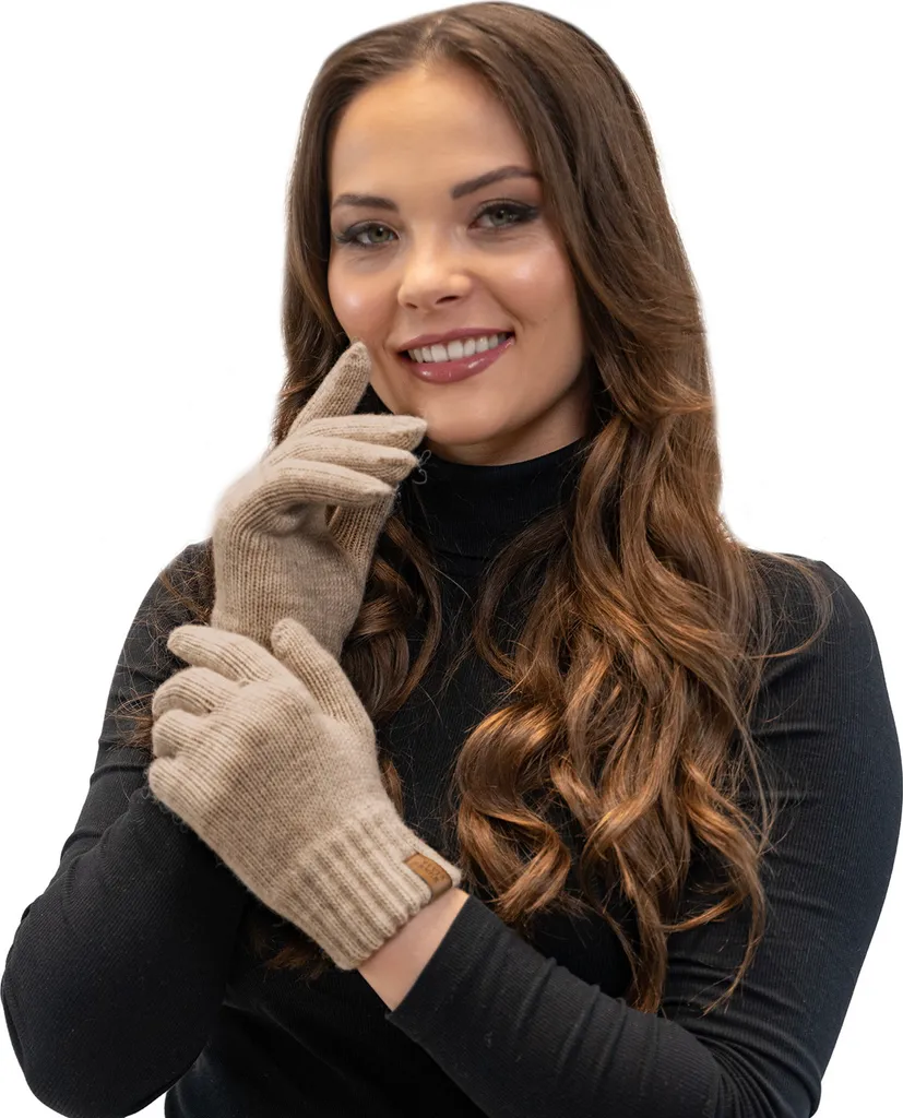 Guanti Donna Vivisence 7014R Beige | Regalo Invernale Elegante