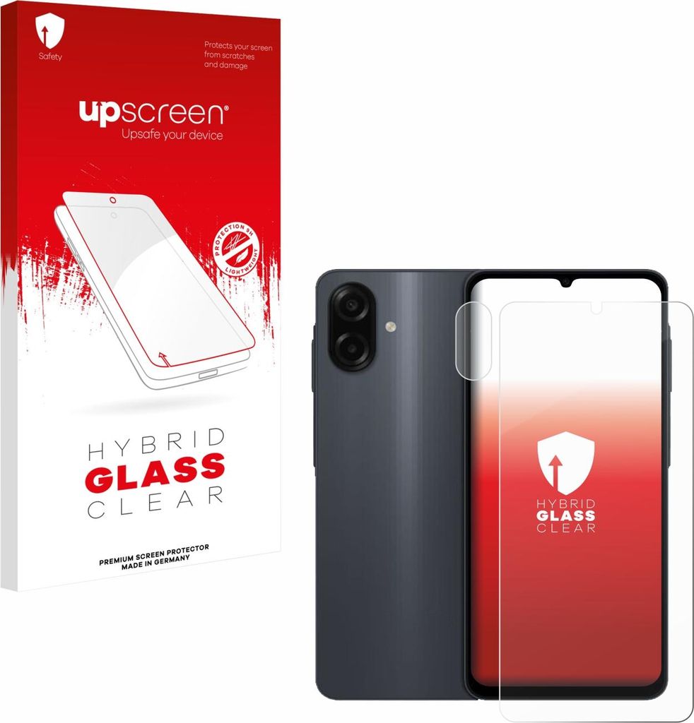 upscreen Schutzglas für Samsung Galaxy A07 4G (Display+Kamera) Schutzfolie Panzer Folie Glas Display Schutz klar