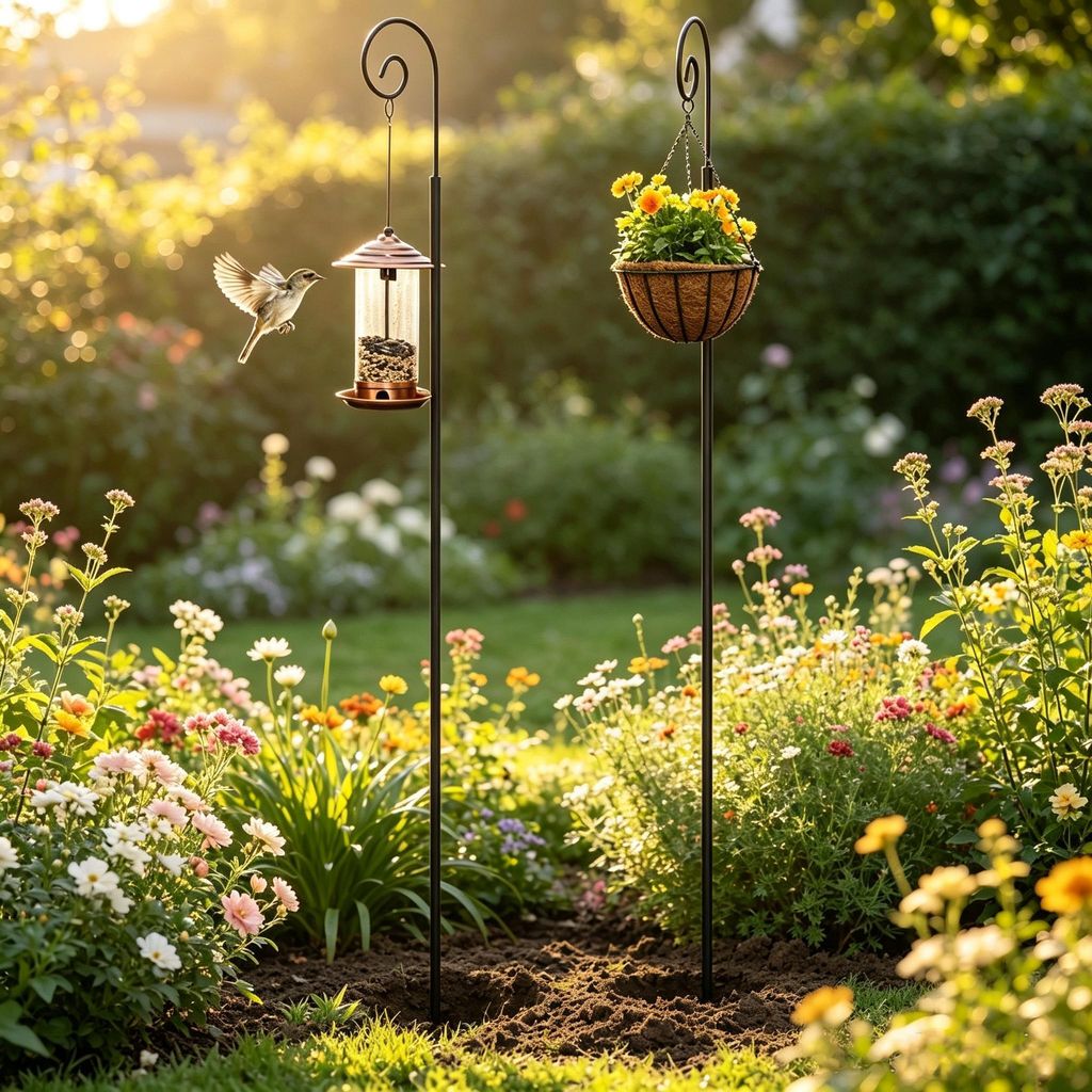 FATIVO 2er Set Schäferhaken Metall, Gartenstecker für Produktbild 