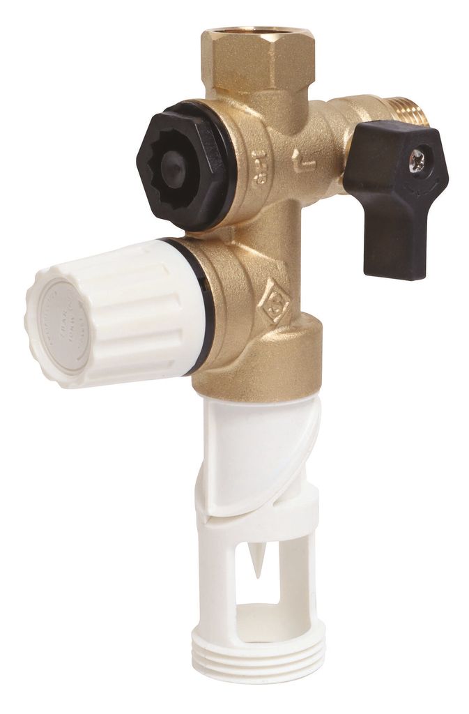 SOMATHERM FOR YOU – Sicherheitsgruppe aus Messing NF 20/27 (3/4'') zur Vermeidung von Überdruck im Warmwasserbereiter mit verstellbarem Luftschl...