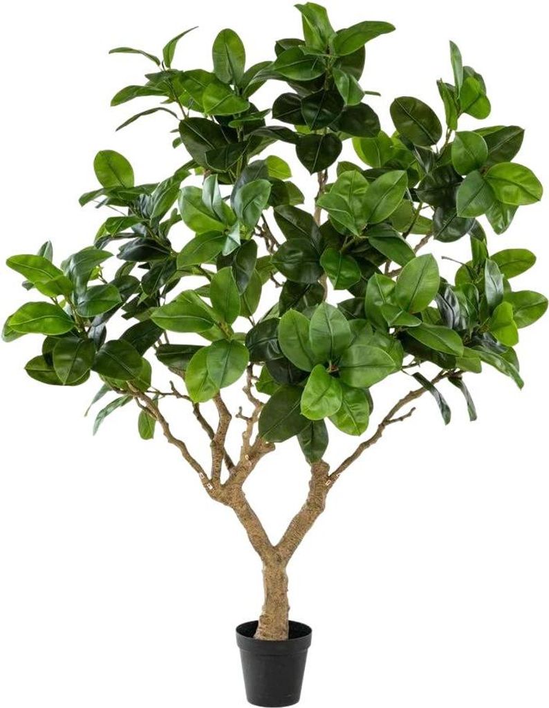 Emerald Künstlicher Gummibaum - Temptus | 240 cm, für drinnen, Kunstbaum, wie echt, Allergiker geeignet, pflanzliche Dekoration Praxis, Office & ...