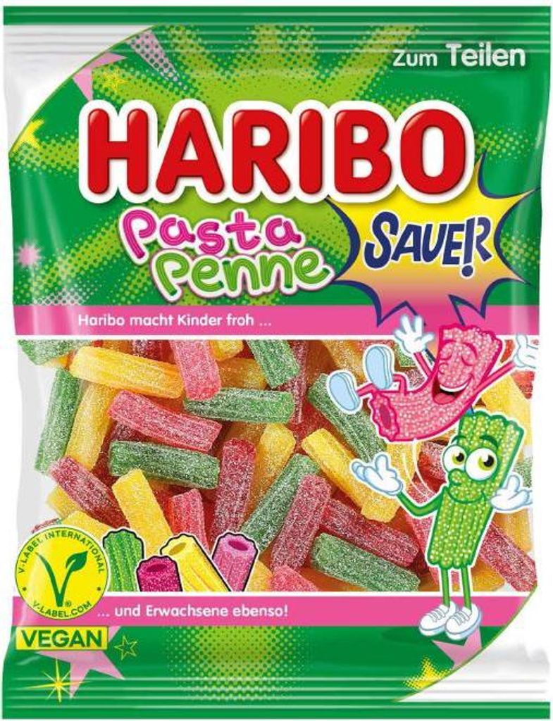 Haribo Pasta Penne sauer vegan 160g Produktbild 